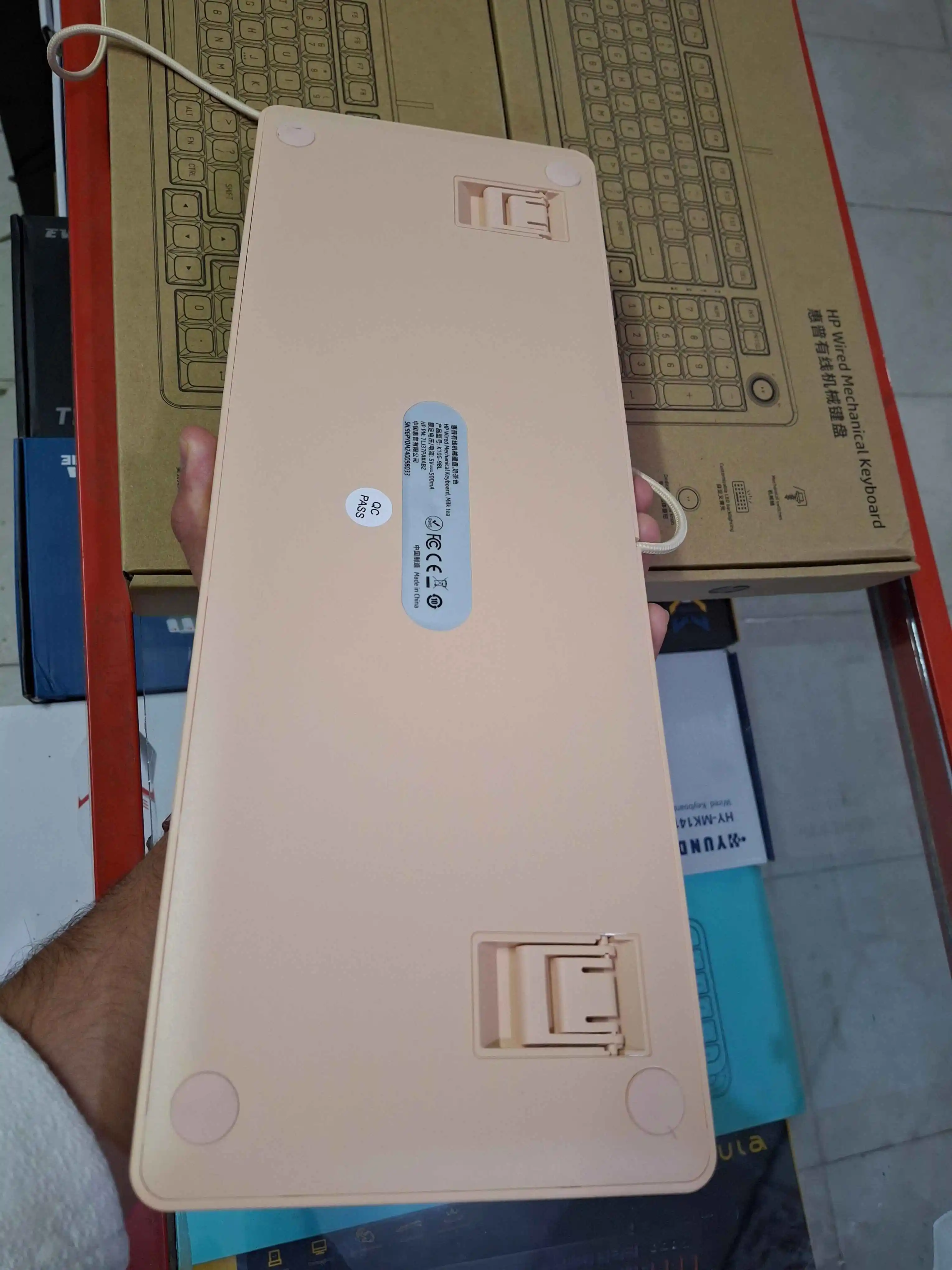 تصویر کیبورد مکانیکی سیمی HP با نور RGB و ولوم کنترل